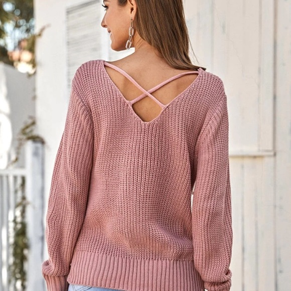 🎀Sale 🎀 NEW  pink pearl accent sweater - Picture 3 of 7